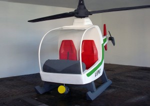 Helicopter sculpture in Geneva’s Centre d’Art Contemporain