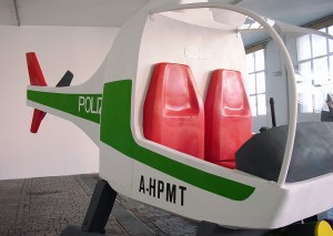Helicopter sculpture in Geneva’s Centre d’Art Contemporain