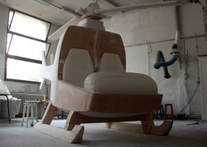 Helicopter sculpture in Ecole Supérieure d'Art de Grenoble